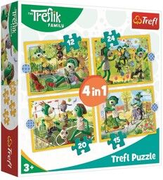 Trefl Puzzle Wspólne zabawy Treflików Rodzina Treflików 4w1