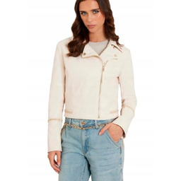 Guess Beżowa Ramoneska z Łańcuszkami Zamek i