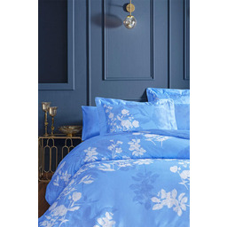 Valeron Komplet pościeli satynowej Eunike Blue