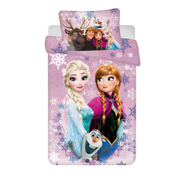Jerry Fabrics Pościel bawełniana 100x135 Frozen Kraina Lodu