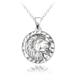 MINET Srebrny naszyjnik Zodiac LEW