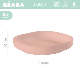 Beaba Silikonowy talerzyk z przyssawką pink 913431- Beaba,