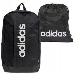 Zestaw Adidas Plecak Worek Sportowy Czarny Linear Backpack