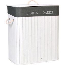 GOCKOWIAK Kosz na pranie 100L Biało-szary