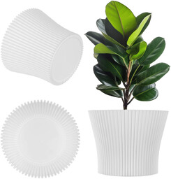 Doniczka na kwiaty Estrela 17cm biały