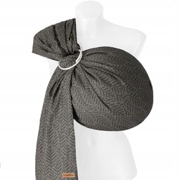 Chusta kółkowa HugMe Leaves 70x195cm anthracite