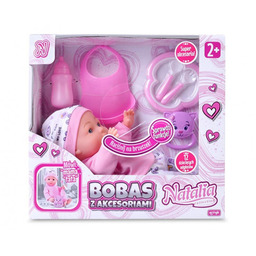 Lalka Natalia bobas z akcesoriami 30 cm