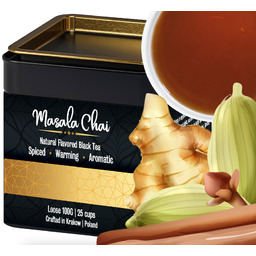 Masala Chai Czarna Herbata Puszka 100g Naturalne Aromaty