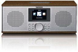 Lenco DIR-170 Radio FM DAB+ Internetowe Bluetooth Brązowo-srebrny