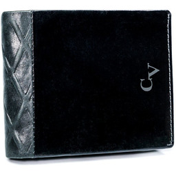 Portfel męski czarno-srebrny Cavaldi N7-IVT BLACK