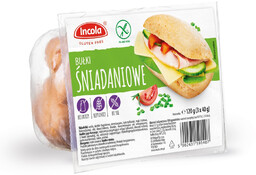 Incola Bułki śniadaniowe bezglutenowe 3 szt. 120 g