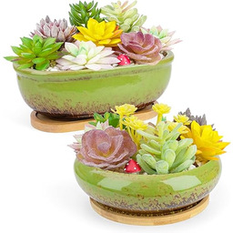 ARTKETTY Doniczki na sukulenty, ceramiczne doniczki na sukulenty