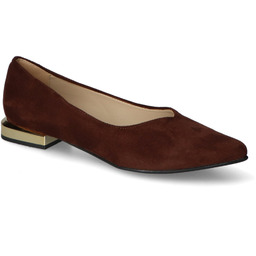 Baleriny Kamex-But 64 Czekolada zamsz