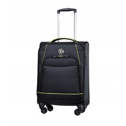 Walizka Kabinowa Podróżna Materiałowa Na Kółkach Puccini Czarna