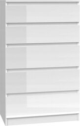 Komoda do sypialni, salonu, M5, 70x40x112 cm, biel,