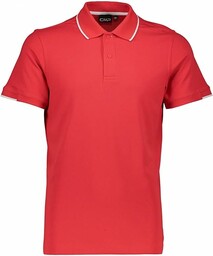 CMP Męski T-shirt polo czerwony Ferrari 46