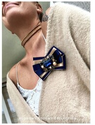 Pakamera Brosza z ozdobą w stylu glamour Kryształ