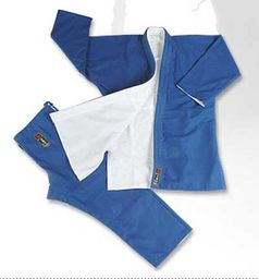 Judogi plecionka - biało-niebieska gruba 16oz