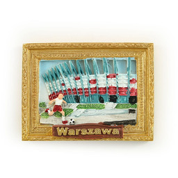 Magnes na lodówkę Obraz złota rama Warszawa stadion