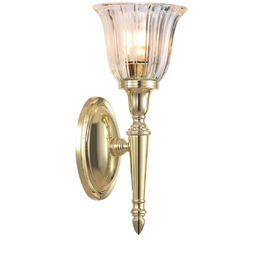 Elstead Lighting Szklany kinkiet BATH-DRYDEN1-PB pokoju nad komodę