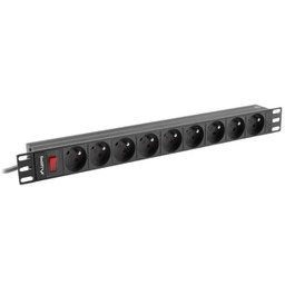 Lanberg RACK PDU 1U 16A 9x230V 3m Czarny