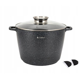 Nowoczesny Garnek 10 L Wysoki Marmurowy Z Pokrywą