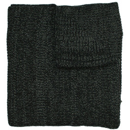 Męski Komin Grafitowo-Czarny Melanżowy, Składany na Dwa Razy,