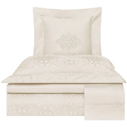 Valeron Komplet pościeli żakardowej Valois Ecru