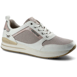 Biało-Różowe Sneakersy Damskie Mustang Lekkie Buty