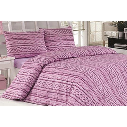 Faro Pościel satynowa 200x220 Tweed Lila C8