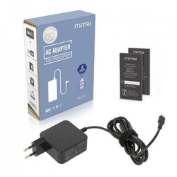 Mitsu Zasilacz ładowarka do laptopa 45W USB-C 5V-9V-12V-15V/3A,