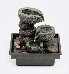 Floating Stones Fontanna, Szary, 18 cm x 20
