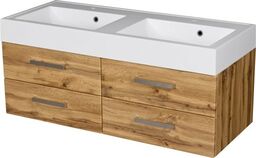 Szafka łazienkowa dąb naturalny 120 cm FOKUS NEW