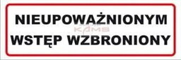 NC001 Nieupoważnionym wstęp wzbroniony