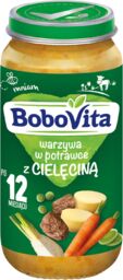 BoboVita Obiadek, warzywa w potrawce z cielęciną, po