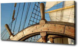 Foto obraz na płótnie Ster na jachcie