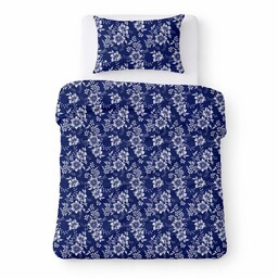 Karo Pościel z kory 140x200 granatowa w białe