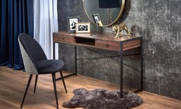 Biurko home office B46, 120 cm, orzechowy, czarny