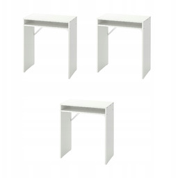 3 szt. Biurko Torald Białe 65x40 cm Kompaktowe