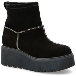 Ocieplane śniegowce na platformie - TYMOTEO L1049 CZARNE