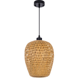 LAMPA WISZĄCA SUFITOWA BAMBUSOWA PLECIONY ŻYRANDOL DO SALONU