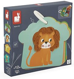 Janod - Savannah Touch Cards - 7 oprawionych