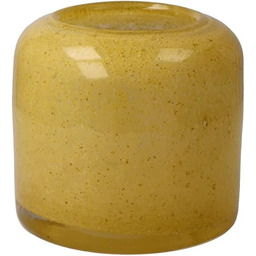 Szklany wazon cytrynowy masło żółte 11 cm