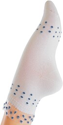 Skarpety bawełniane SD/002 białe/niebieskie