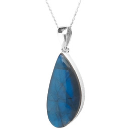 Labradoryt wisiorek oprawiony (ZAW77) Srebro [925]