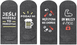 ŚMIESZNE SKARPETKI STOPKI MĘSKIE Z NAPISAMI SOXO