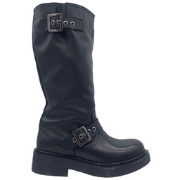 Buty damskie kozaki bikery czarne INUOVO LVT BLACK