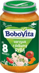 BoboVita Obiadek, warzywa z delikatną rybą, po 8