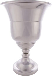 Wazon metalowy srebrny 45cm D01615 z serii HENRY