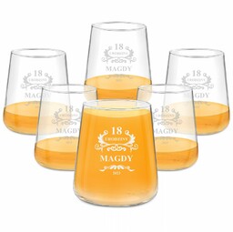 Szklanki grawerowane avant garde x6 dla niej